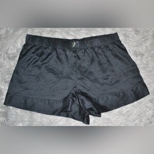VICTORIA'S SECRET Black On Black Leopard Print Sleep Shorts size L NWT